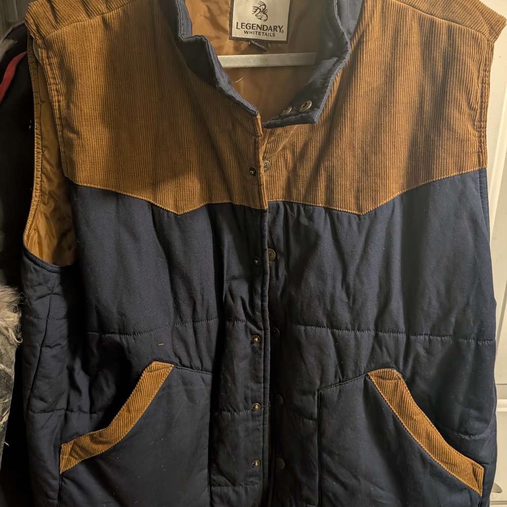 Legendary Whitetails Men's Blue and Brown Jacket